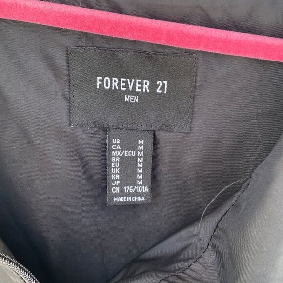 FOREVER 21 Mens Size M PRIDE Black Track Hooded Jacket - Picture 5 of 8